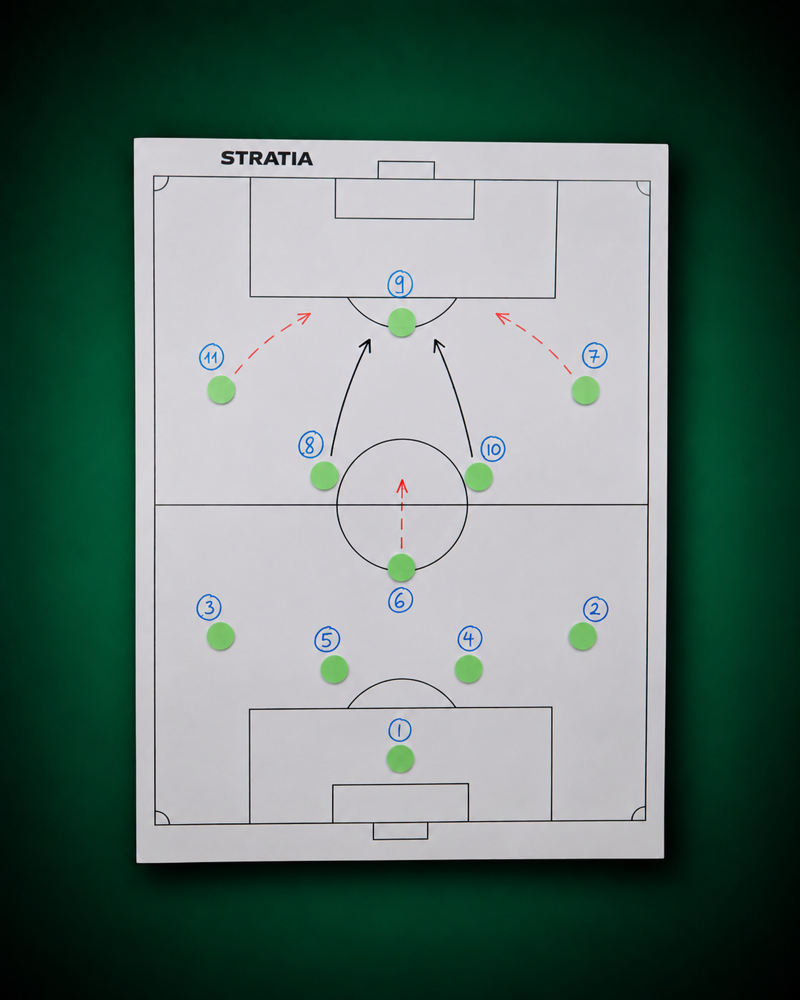 Feuille tactique Stratia, terrain de football 80 x 60 cm